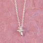Small Petal Cross with 16" Chain Necklace - Shelburne Country Store