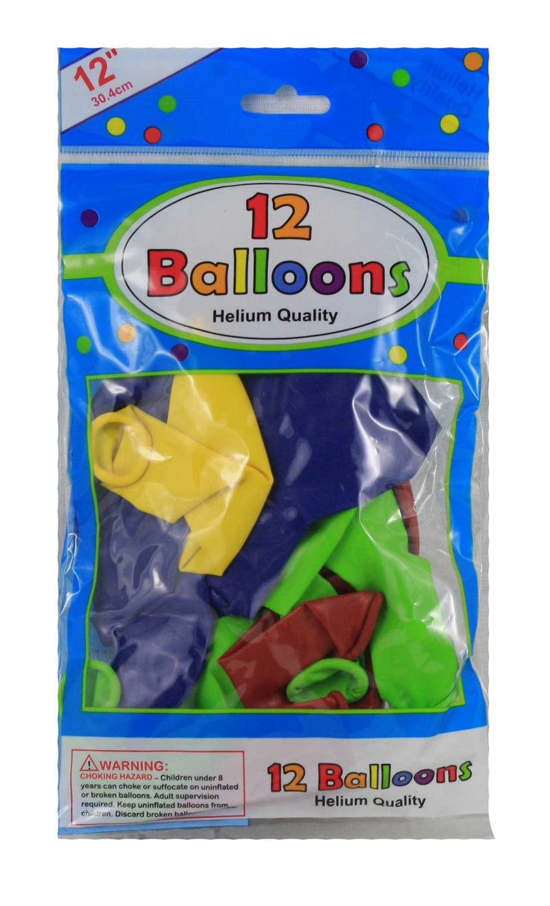 Party Balloon 12" Mix - Primary Colors - Shelburne Country Store