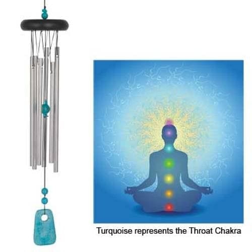 WoodStock Chakra Chime - Turquoise - Shelburne Country Store