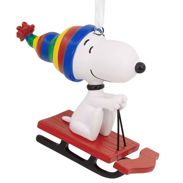 Snoopy on Sled Ornament - Shelburne Country Store