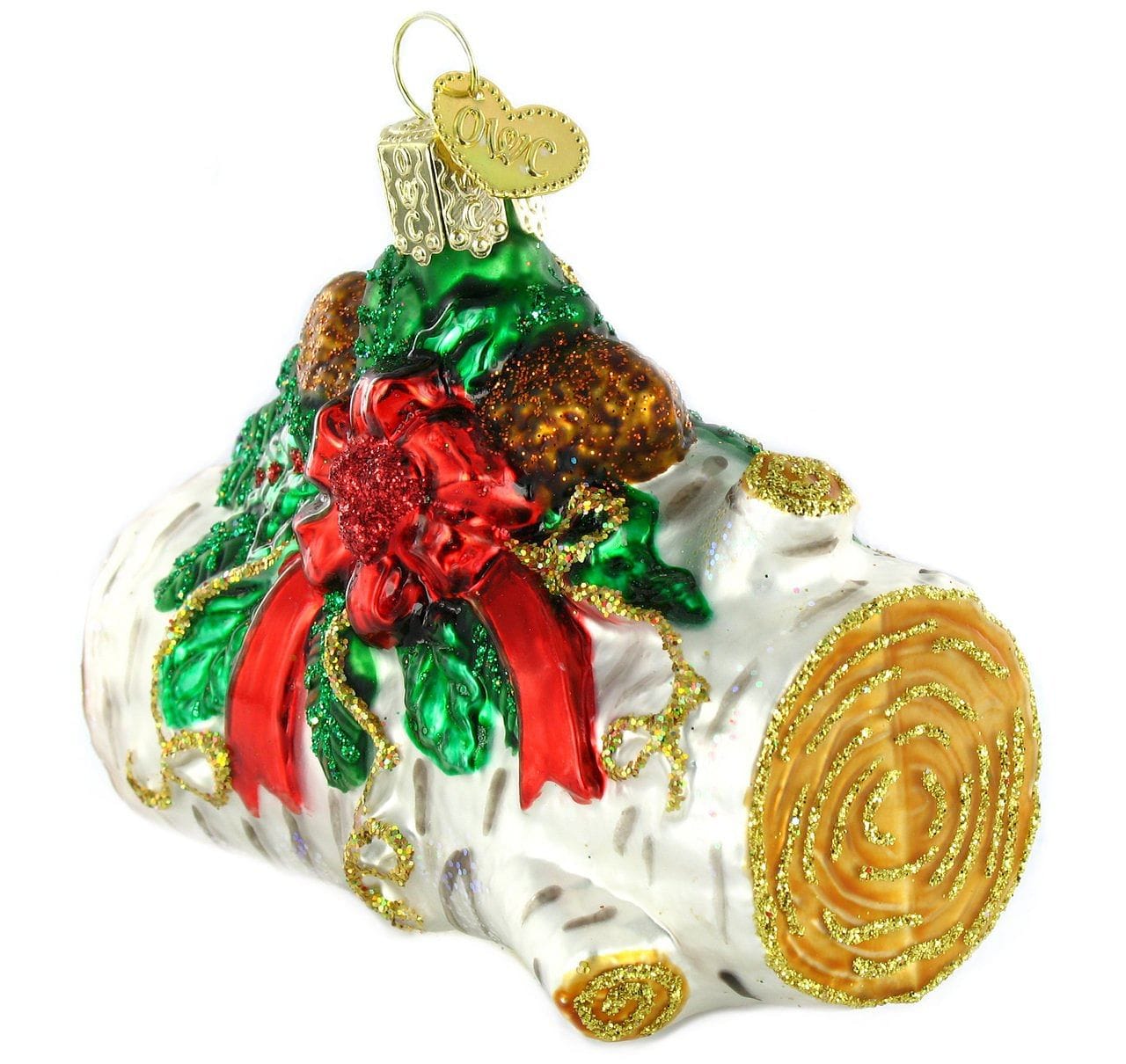Yule Log Glass Ornament - Shelburne Country Store