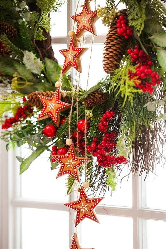 Wooden Star Hanging Decor - Shelburne Country Store