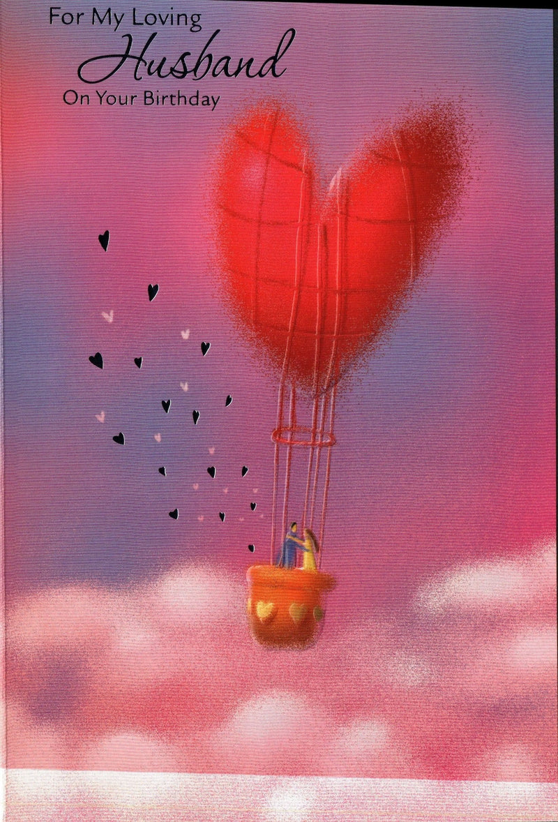 Birthday Card - Husband Heart Balloon - Shelburne Country Store