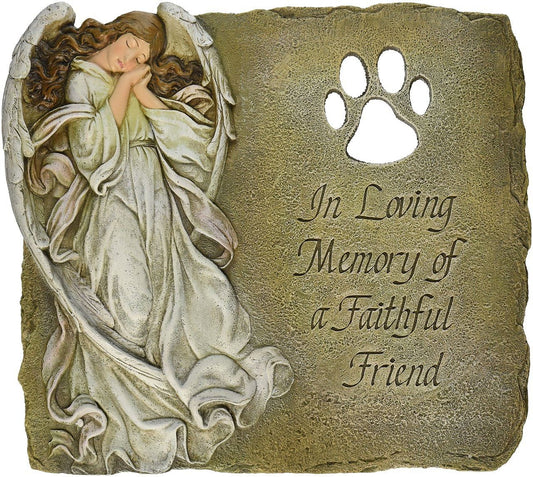 Pet Memorial Garden Stone / Plaque With Verse In Loving Memory Of A Faithful Friend - Shelburne Country Store