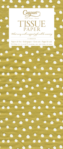 Small Dots Gold - Tissue Pkg 4 Sheets - Shelburne Country Store