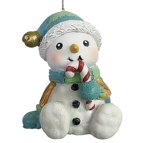 Snowman Eating a Candy Cane - Ornament - Shelburne Country Store
