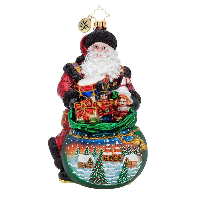 Delightful Delivery Santa Christmas Ornament - Shelburne Country Store