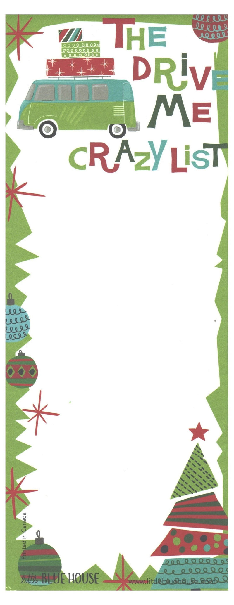 Hatley Magnetic List Pad - Drive Me Crazy List - Shelburne Country Store