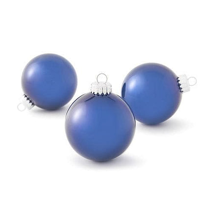 Glass Ornament 67mm 8 Piece set -  Matte Turquoise - Shelburne Country Store