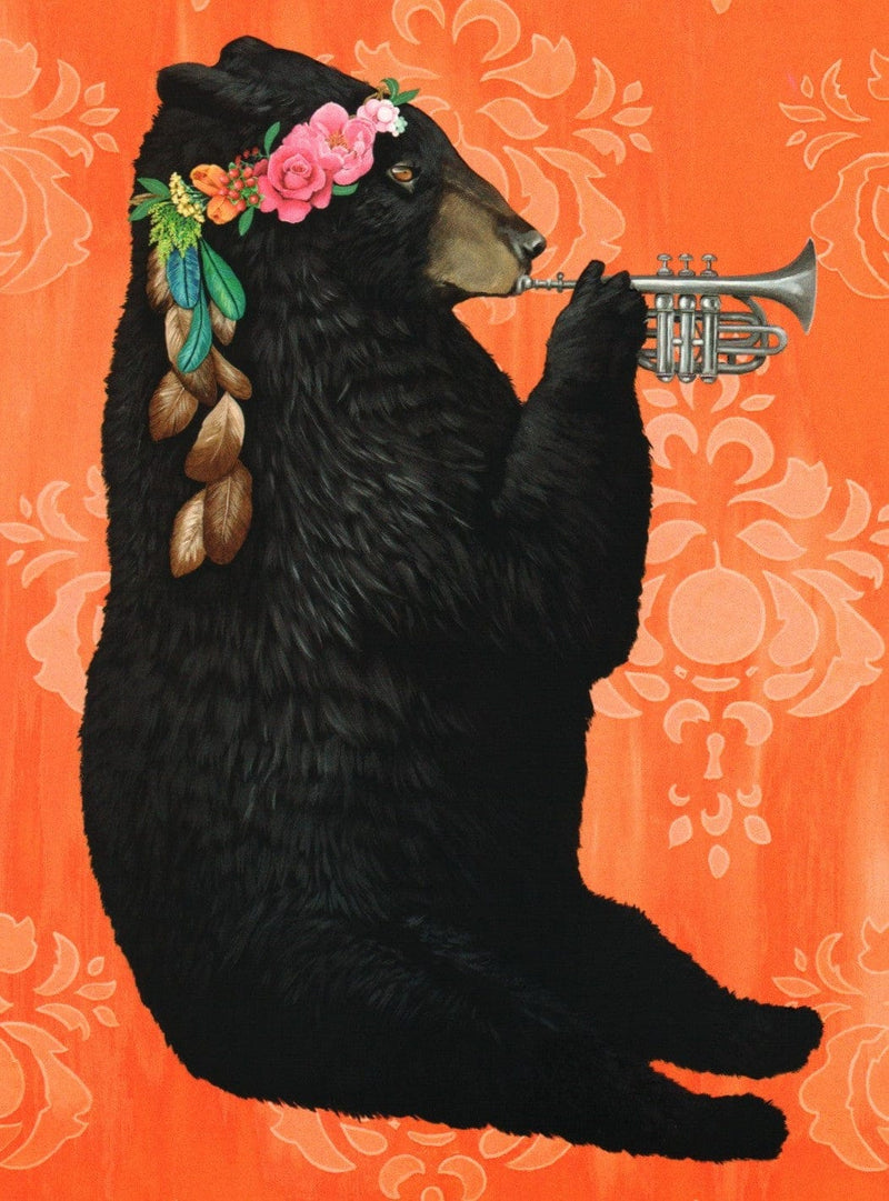 Bear Playing Trumpet Birthday Card - Shelburne Country Store