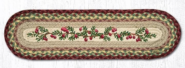 Capitol Earth Rugs Braided 8 x 27 Inch Centerpiece or Stairtread - - Shelburne Country Store