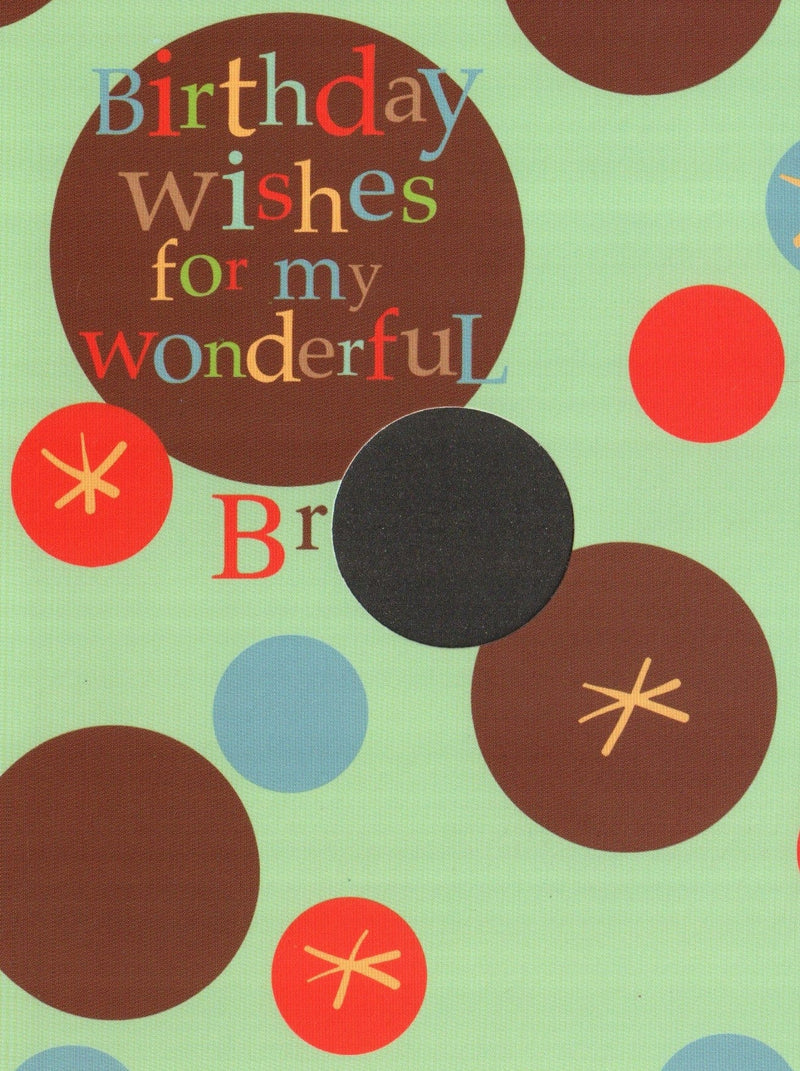 Birthday Wishes Wonderful Brother Birthday Card - Shelburne Country Store