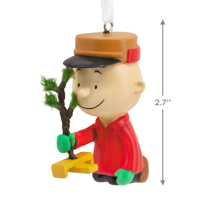 Charlie Brown Kneeling With Tree Ornament - Shelburne Country Store