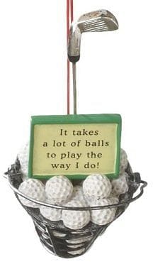 Bucket Of Balls Ornament - Green - Shelburne Country Store