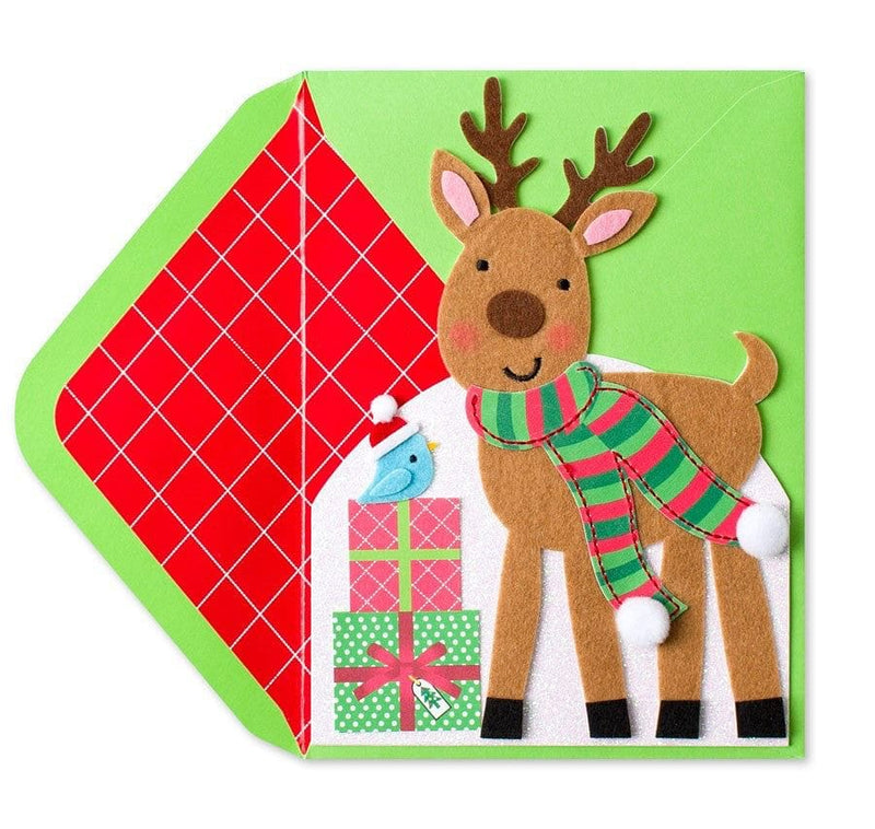 Diecut Reindeer Christmas Card - Shelburne Country Store