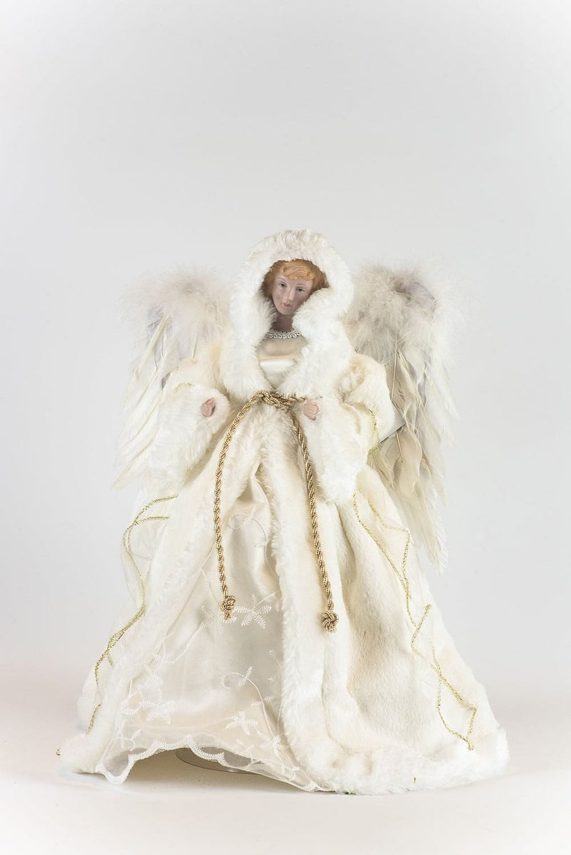 Angel Tree Topper - Gold/White - 16 Inch - Shelburne Country Store