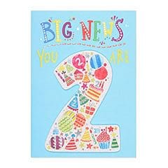 Big News You Are 2  Birthday Card - Shelburne Country Store