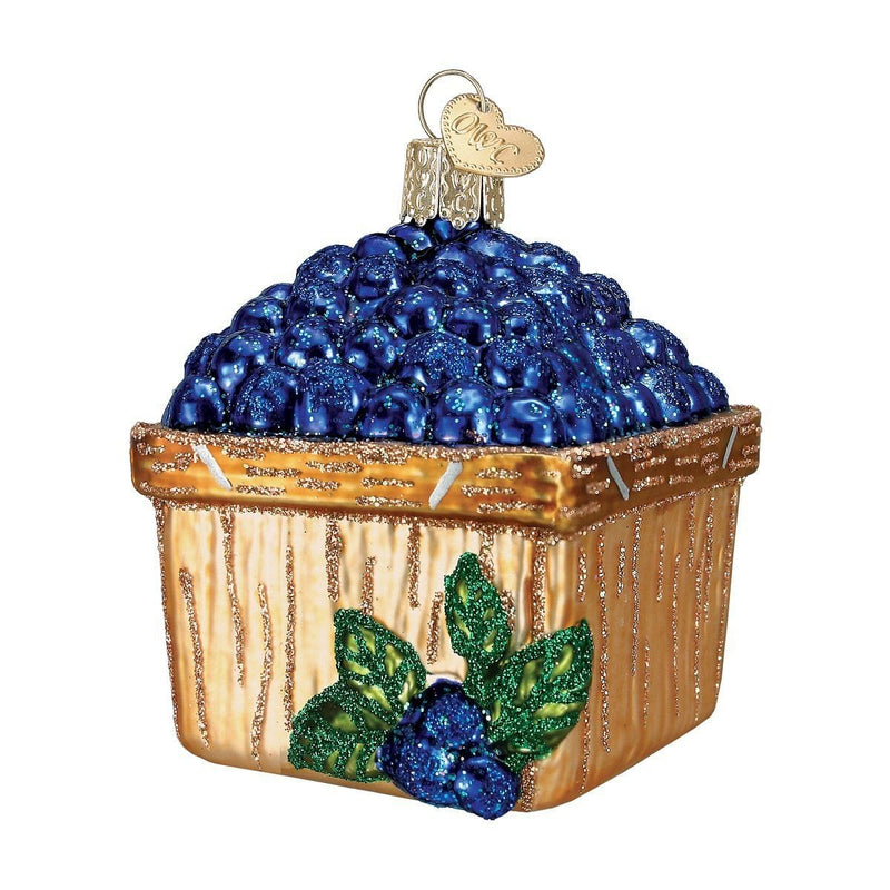 Old World Christmas Basket Of Blueberries Glass Ornament - Shelburne Country Store