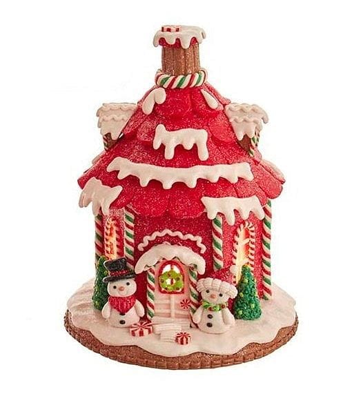 Lighted Gingerbread House With Candy - Hexagon Shaped - Shelburne Country Store