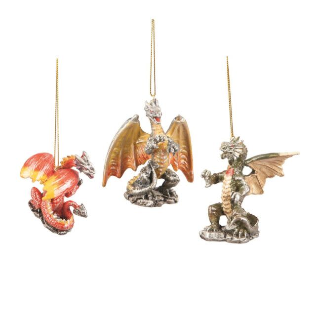 C&F Resin Dragon Ornament -  Gray - Shelburne Country Store