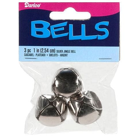 1 Inch Silver Jingle Bells 3 Pack - Shelburne Country Store