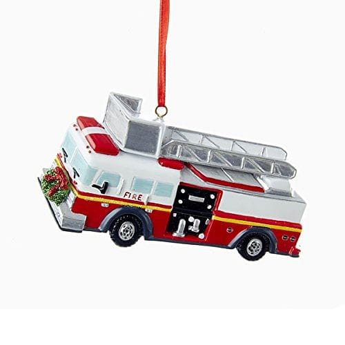 Resin Fire Truck Ornament - Shelburne Country Store