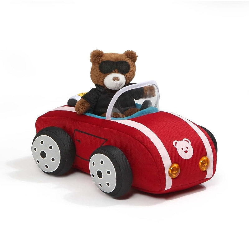 Baby Gund Light And Sounds Sports Car With Teddy Bear Stuffed Animal Plush, 9.5 inch - Shelburne Country Store