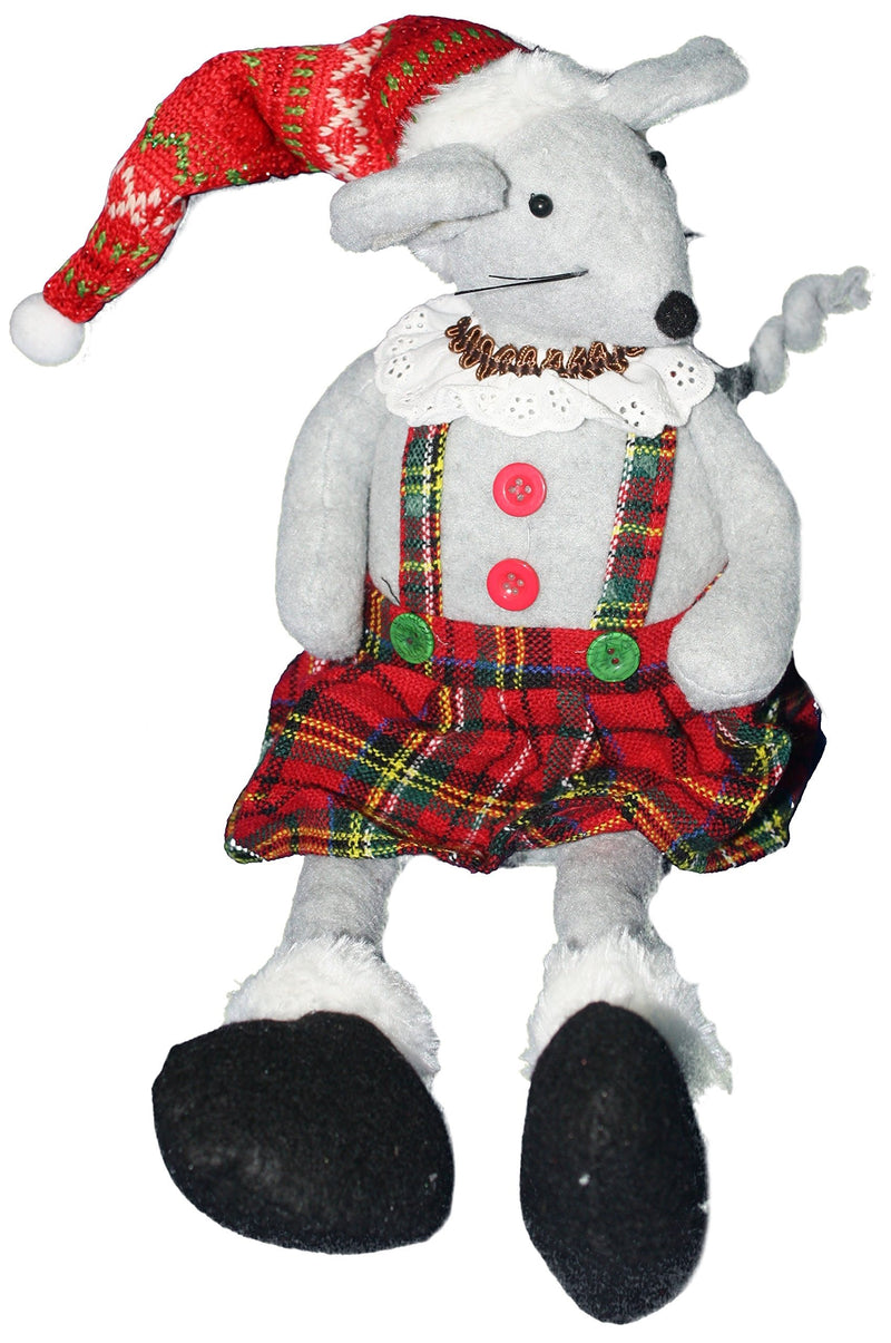 Christmas Mouse Sitting Plush - - Shelburne Country Store
