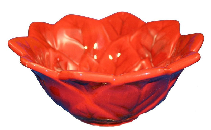 3D Poinsettia Ceramic Ice Cream Bowl By Certified International - Shelburne Country Store