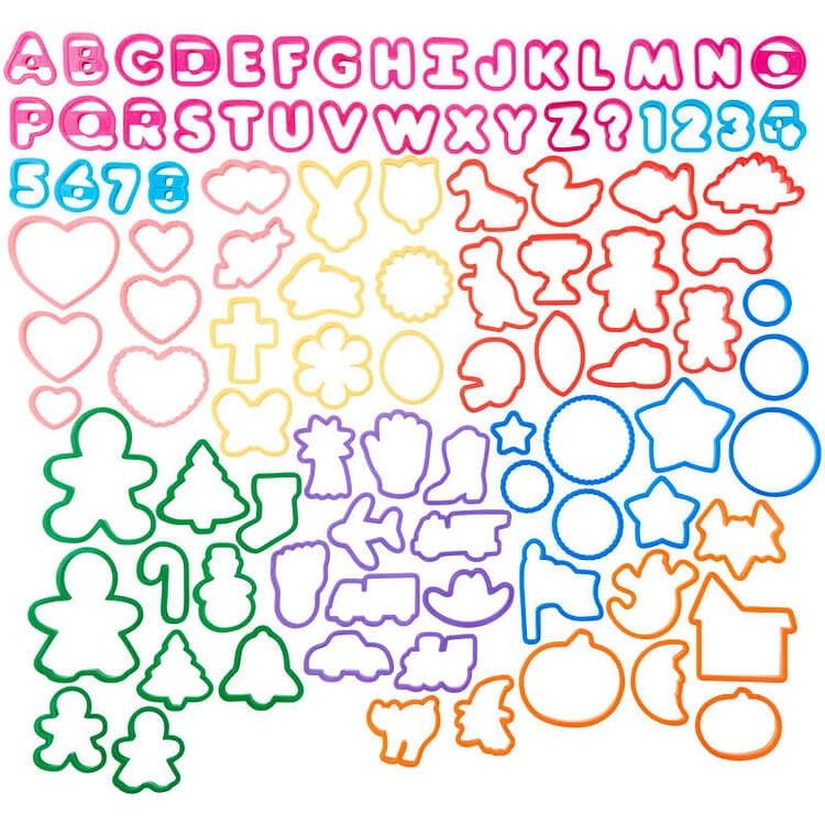 Alphabet, Numbers and Holiday Cookie Cutters Set - Shelburne Country Store