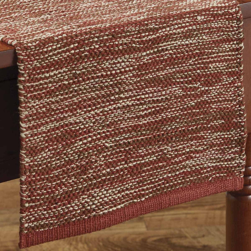 Ashfield Yarn Table Runner 13X54 - Red - Shelburne Country Store