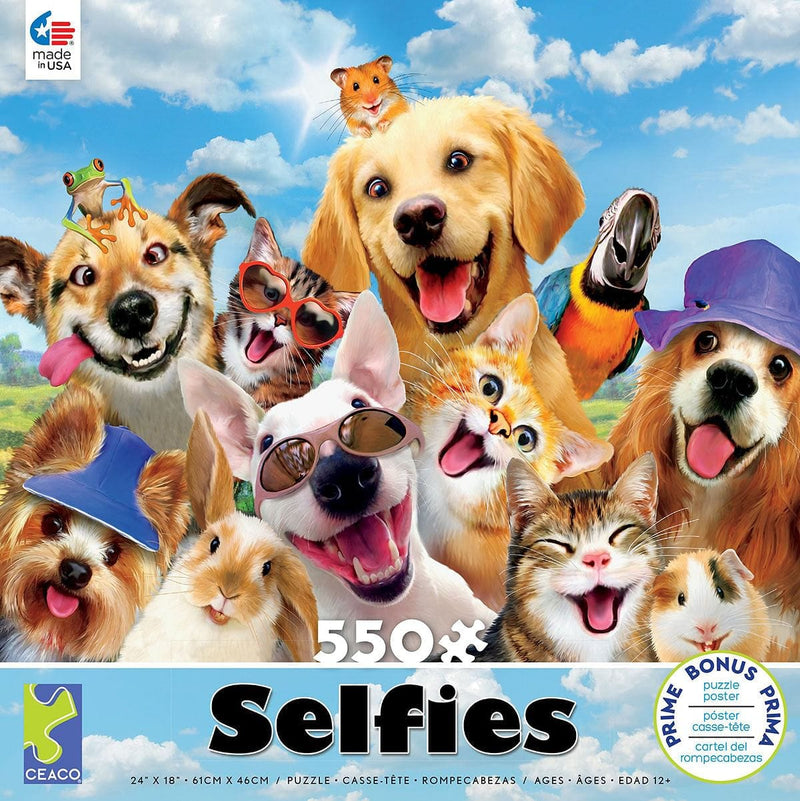 Selfies: Summer Fun (Dogs) 550 Piece Puzzle - Shelburne Country Store