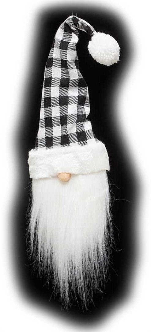 18 Inch Let it Snow Santa Head -  Black and White - Shelburne Country Store
