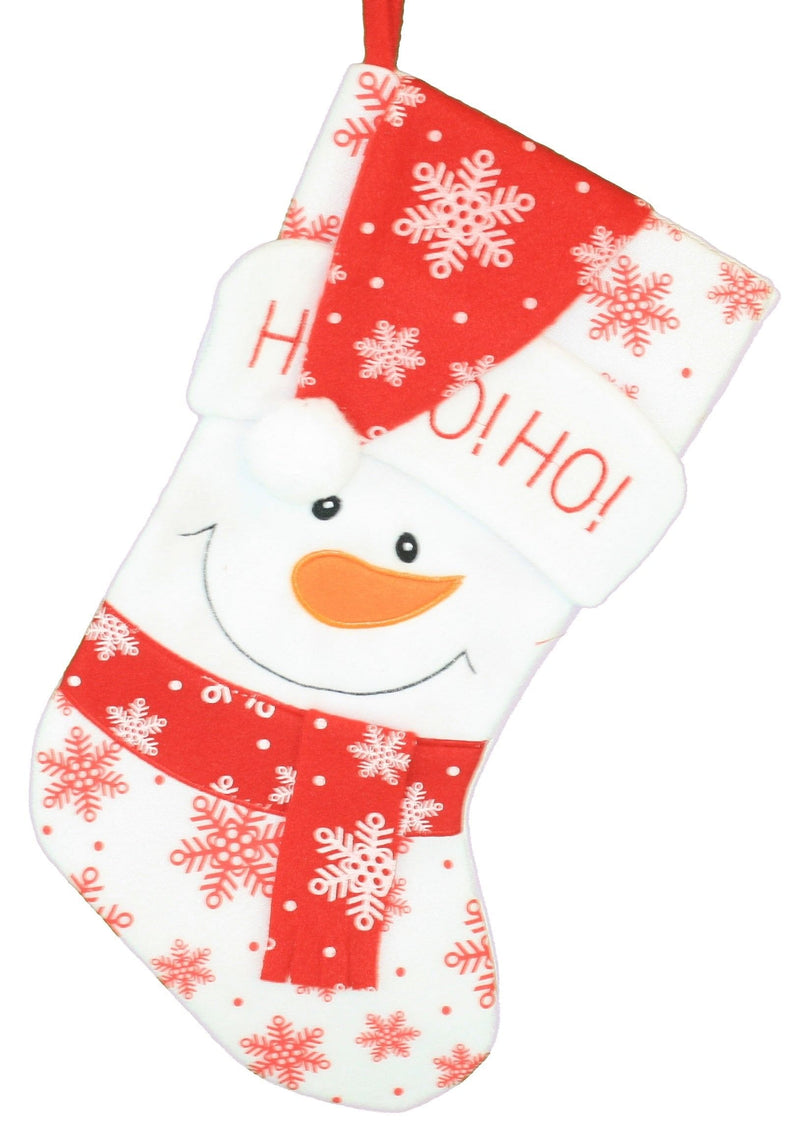 Embroidered Snowman Stocking - Shelburne Country Store