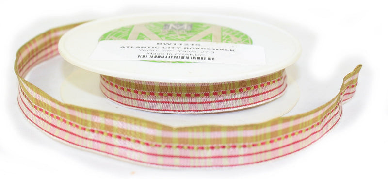 Boardwalk 5/8 Inch Wired Ribbon - By the yard - Shelburne Country Store