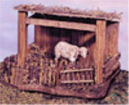 Fontanini Shepherds Sheep Shelter Italian Nativity Village Figurine - Shelburne Country Store
