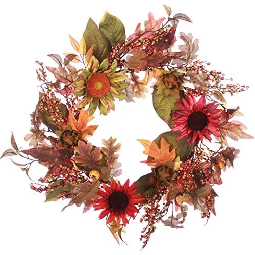 18 inch Sunflower Wreath - Shelburne Country Store