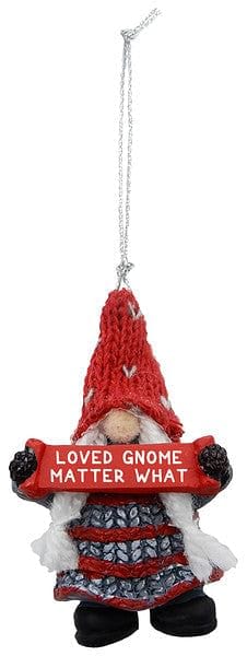 Gnome Holding Sign Ornament - Friends Make Christmas Merry - Shelburne Country Store