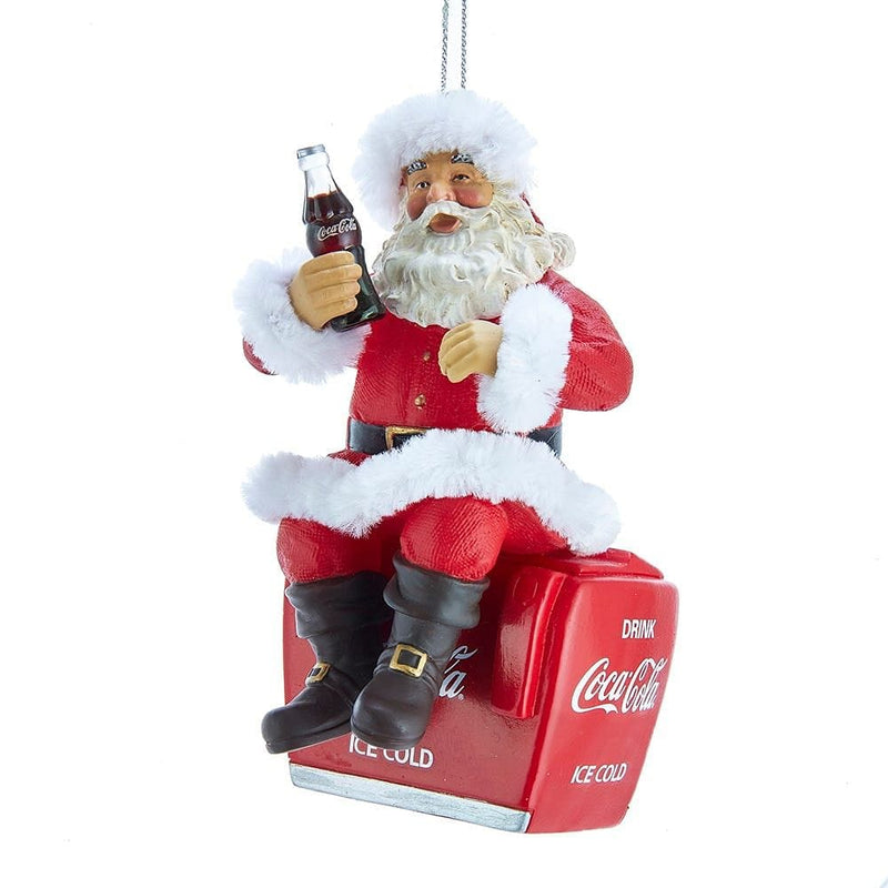 Santa On Coca-Cola Cooler Ornament - Shelburne Country Store