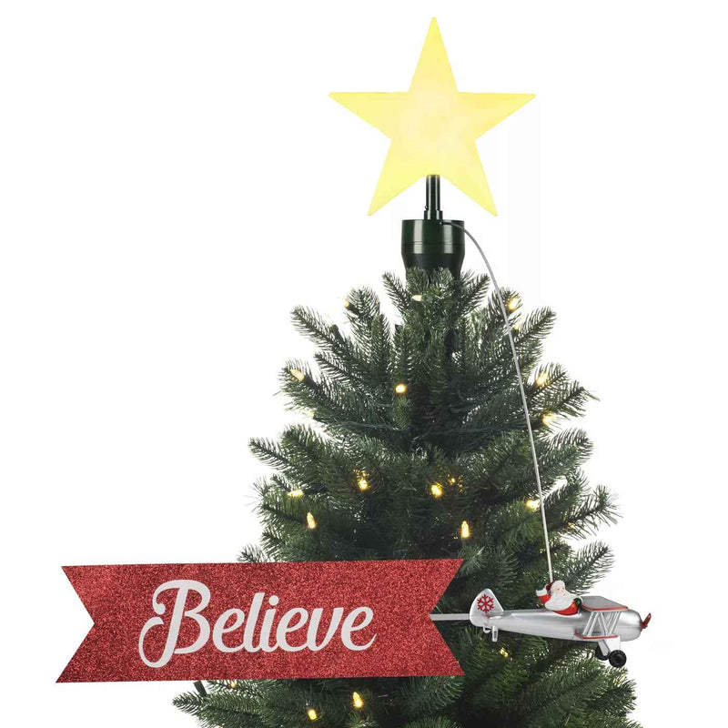 Animated Tree Topper - Santa's Biplane - Shelburne Country Store