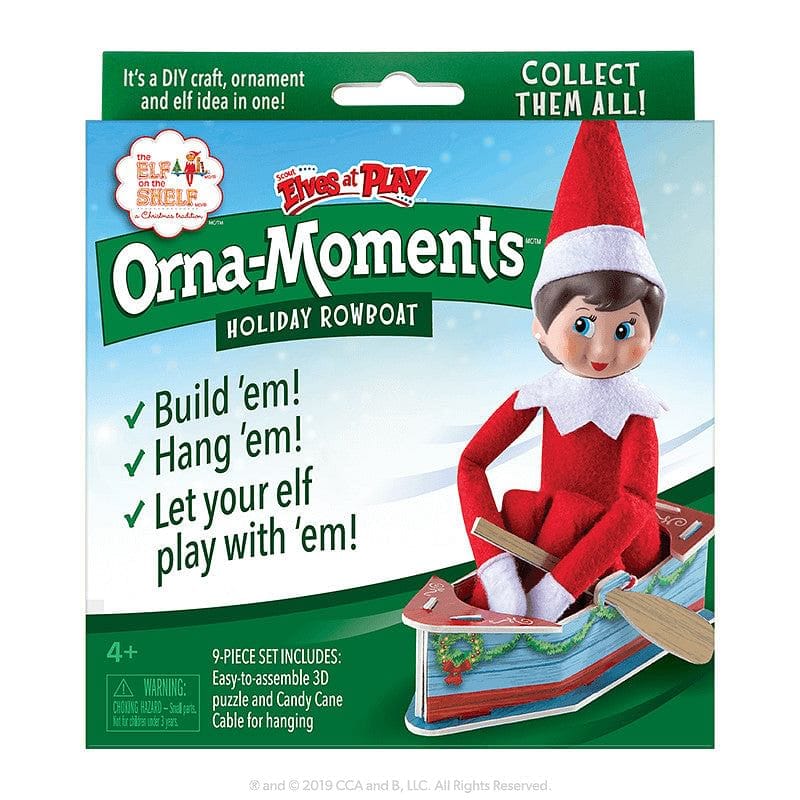Orna-moments Scout Elf Holiday Rowboat - Shelburne Country Store