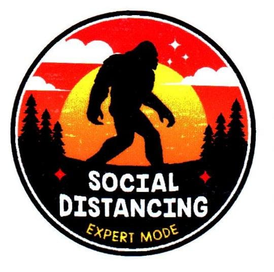 Bigfoot Social Distance Expert Sticker - Shelburne Country Store