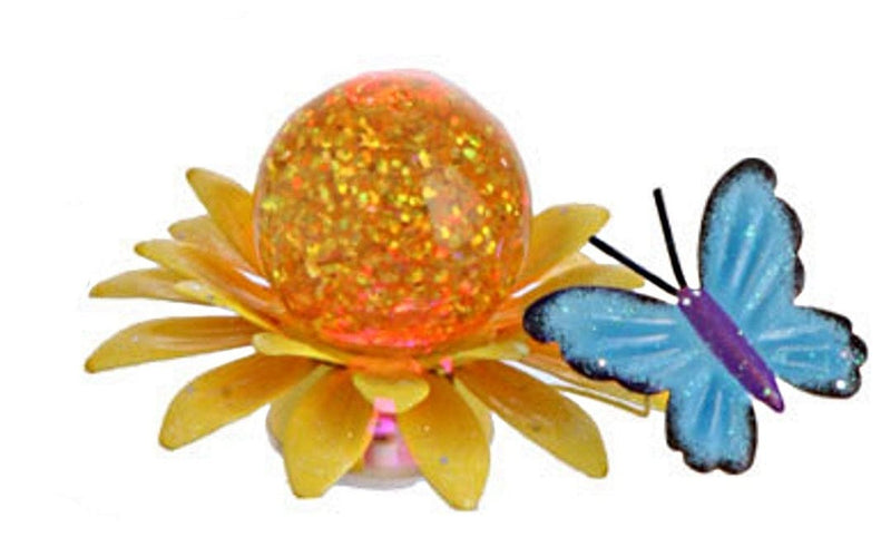 3.5 Inch Lighted Waterglobe Flower - Yellow - Shelburne Country Store