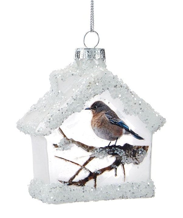 Glass Bird House Ornament - Bird - Shelburne Country Store