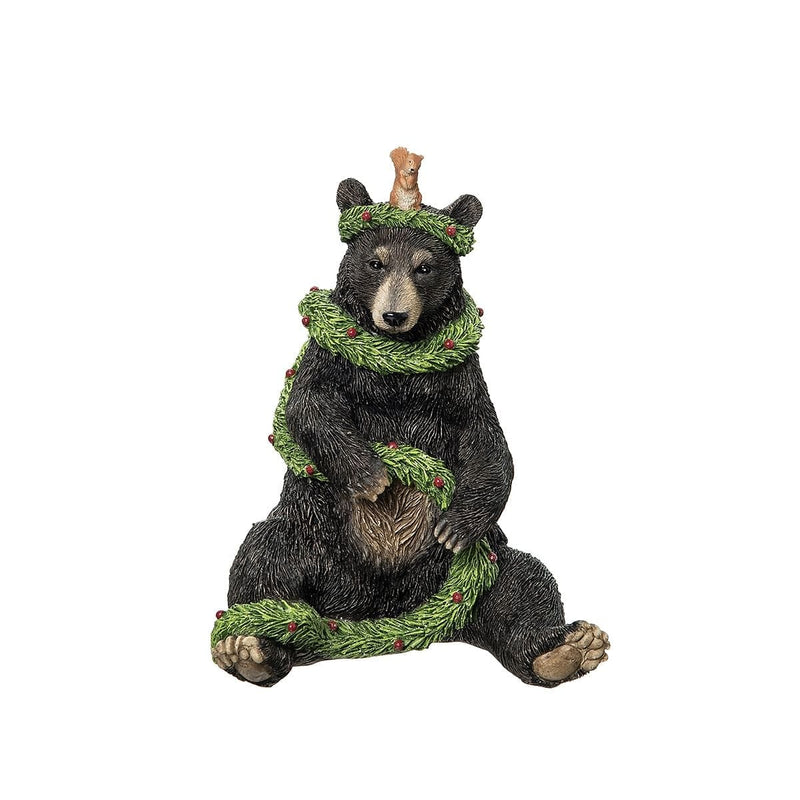 Black Bear With Squirrel  Figurine - Shelburne Country Store
