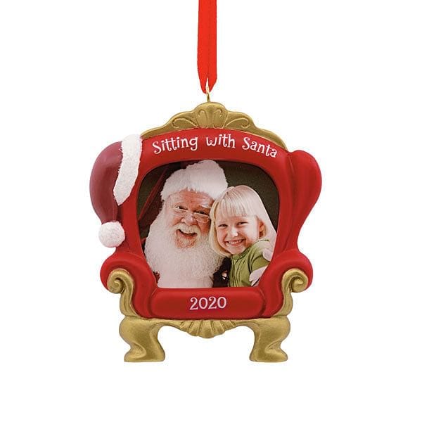 Sitting with Santa Photo Holder Dated Ornament - Shelburne Country Store