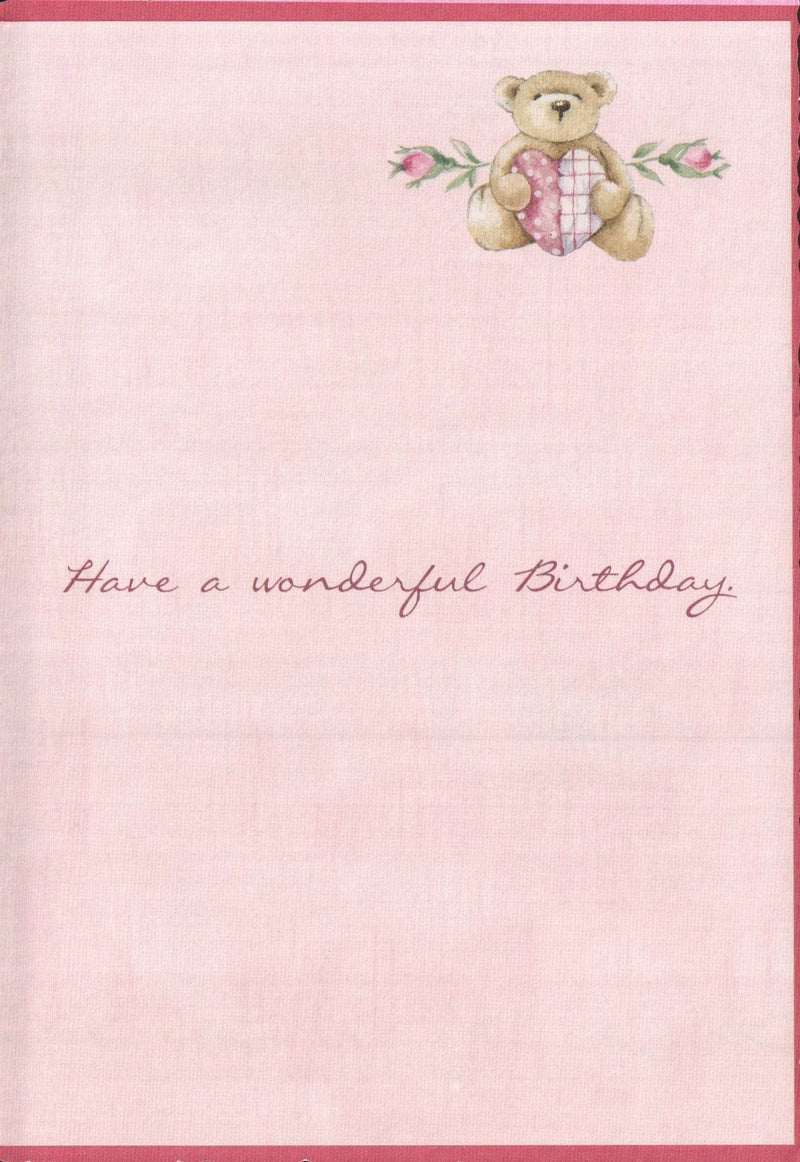Birthday Card - Pink Teddy Bear - Shelburne Country Store