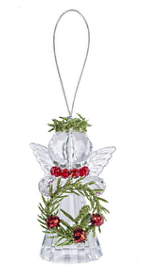 Teeny Mistletoe Angel Ornament -  Bell Wreath - Shelburne Country Store
