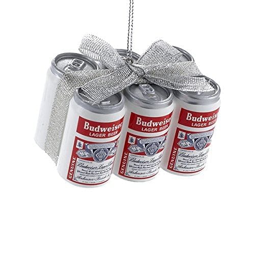 Kurt Adler Budweiser Vintage Cans with Bow Ornament - Shelburne Country Store