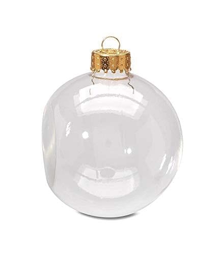 6-Piece Glass Flat Sided Shaped Ornament, Clear Glass, 2 5/8-Inch - Shelburne Country Store